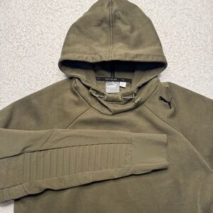 Women’s Puma Keeps You Dry Olive‎ Green Hoodie Sweatshirt Evostripe Medium